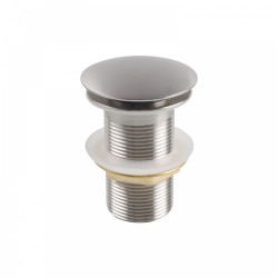 32/40mm Brushed Nickel Mushroom Solid Brass Basin Pop Up Waste NO Overflow 32/40mm Brushed Nickel Mushroom Solid Brass Basin Pop Up Waste NO Overflow
